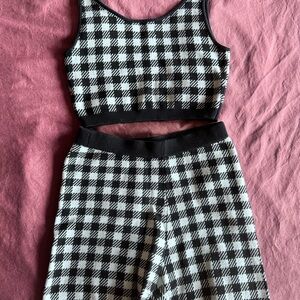 Gingham Knit Set